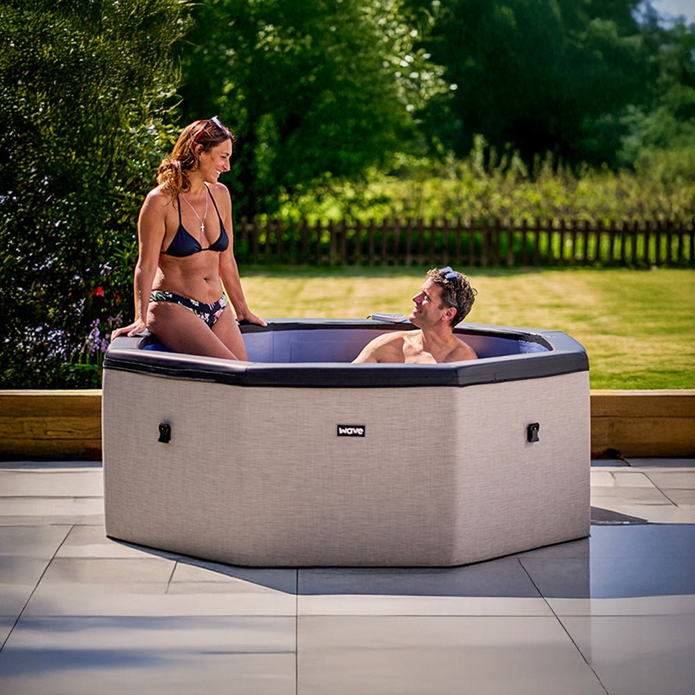 Como | 6 - Person Eco Foam Hot Tub | Built - In Integrated Heater | Flint Grey - Wave Spas Europe