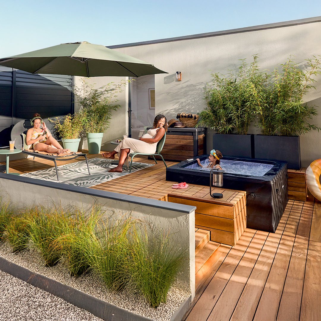 Garda | 4/6 - Person Eco Foam Hot Tub | Built - In Integrated Heater | Flint Grey - Wave Spas Europe