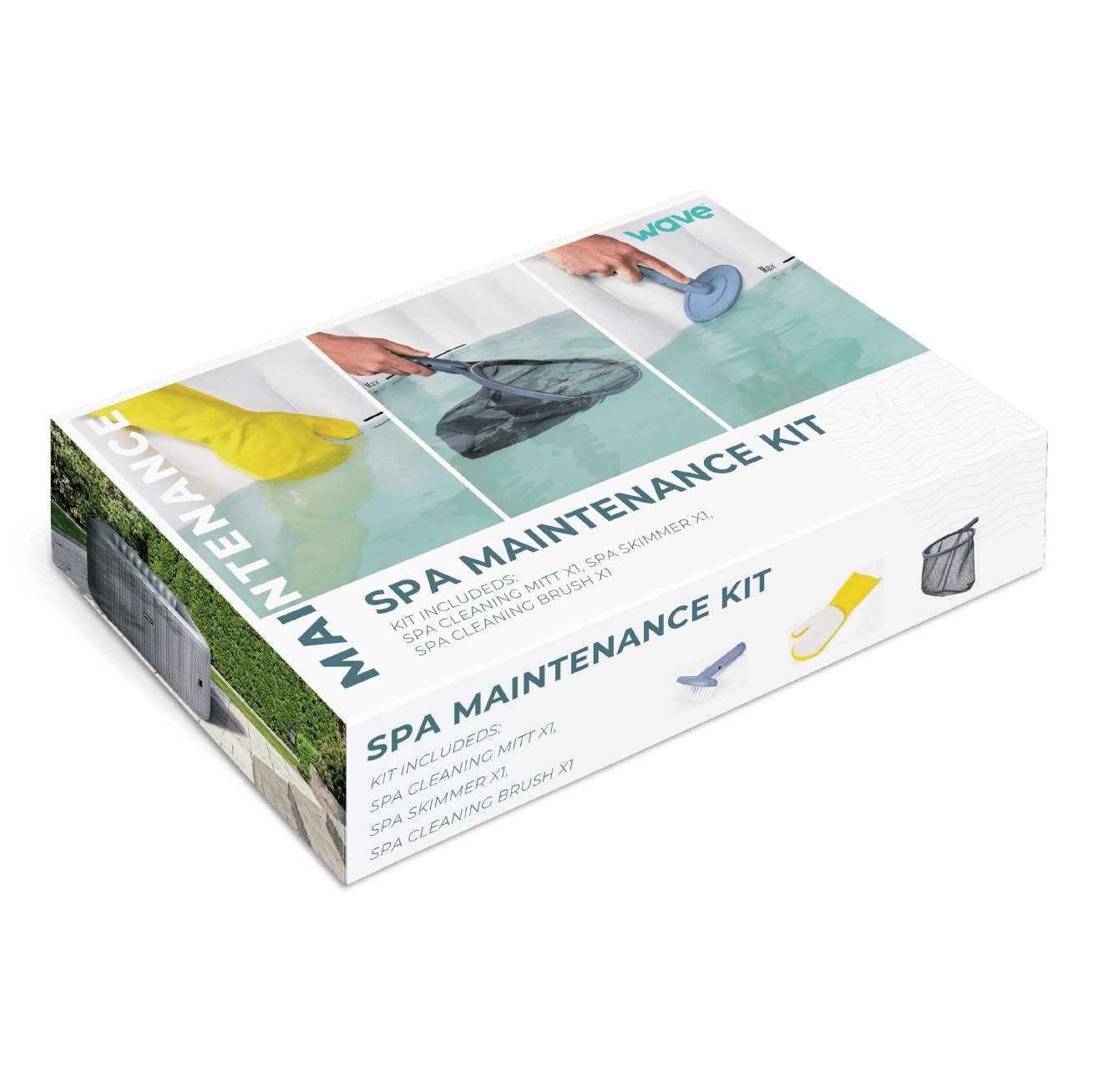 3-in-1 Hot Tub Cleaning Kit | Cleaning Mitt, Net & Brush - Wave Spas Europe