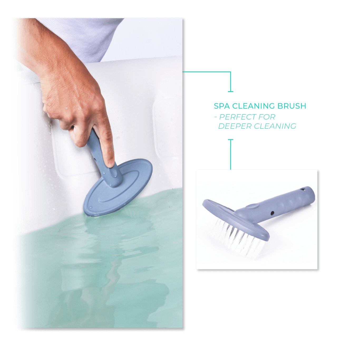 3-in-1 Hot Tub Cleaning Kit | Cleaning Mitt, Net & Brush - Wave Spas Europe