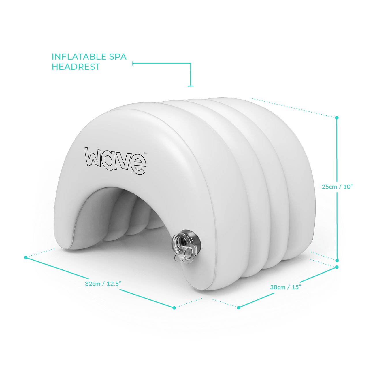 Inflatable Spa Head Rest Pillow | White - Wave Spas Europe