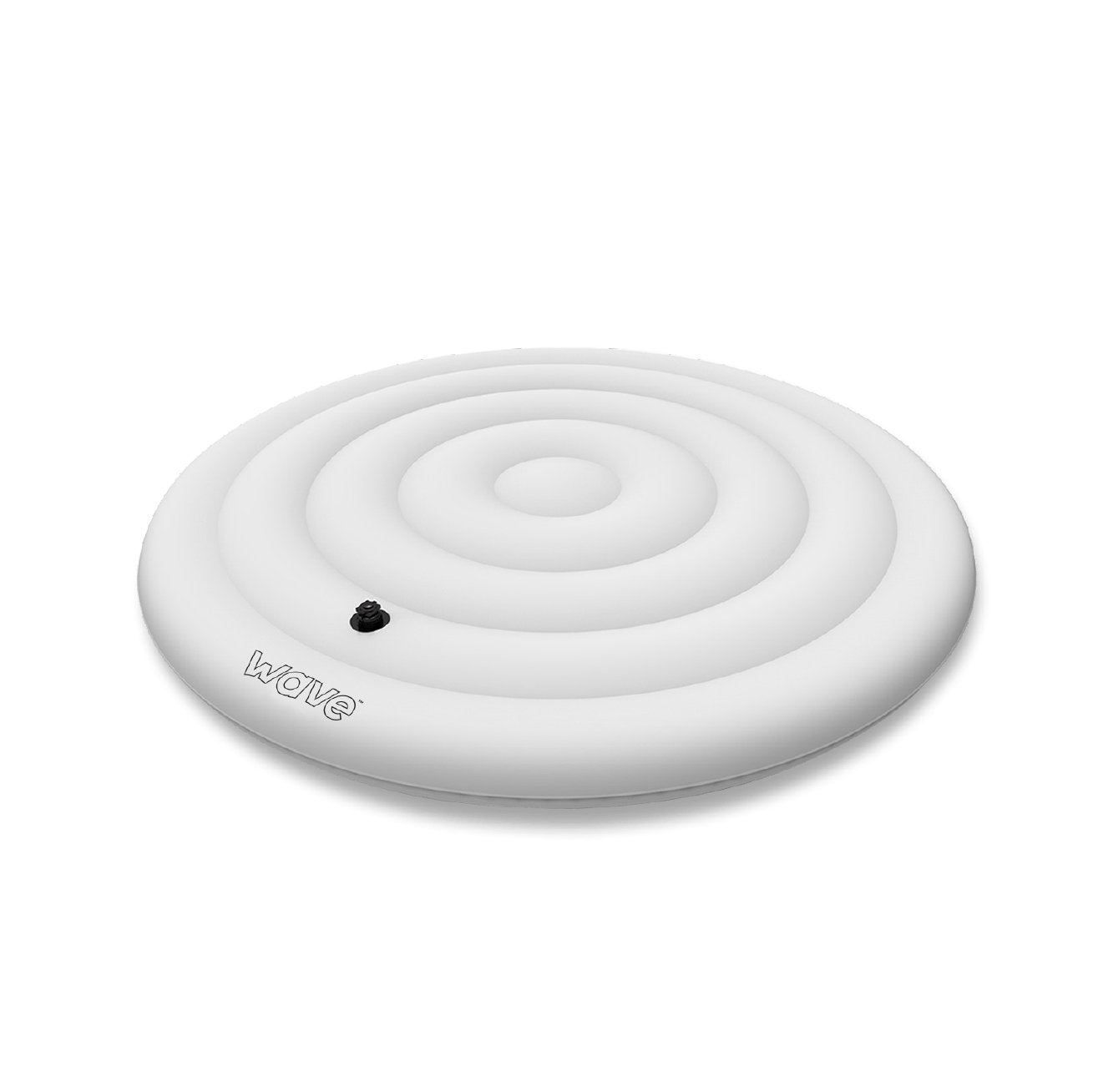 Round 4 Person Protective Thermal Efficient Inflatable Hot Tub Cover, White - Wave Spas Europe