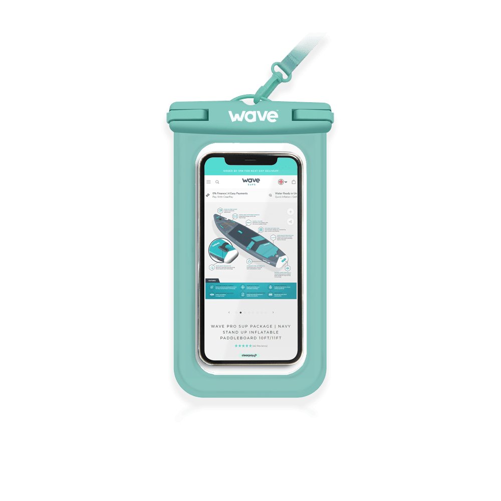 Waterproof Phone Cover | Aqua Green - Wave Spas Europe
